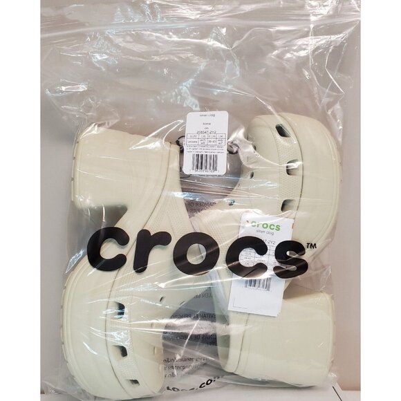 Crocs Womens Size 9 Siren Clog Platform Block High Heels Bone / White US W9/M7 - Picture 16 of 16